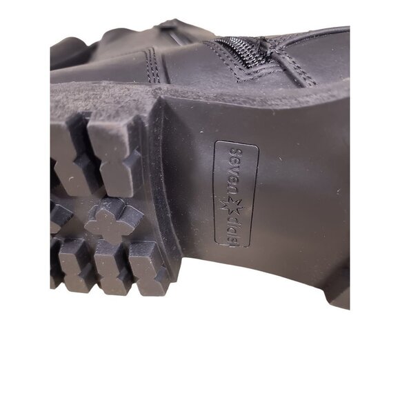 Seven Dials Santino Combat Boot Vegan Leather Woman's size 9.5 New NO TOP EYELET - Picture 8 of 9